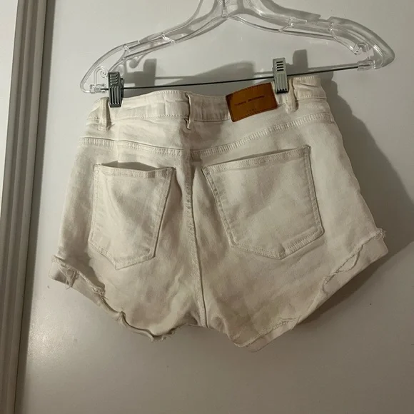 Zara white jean shorts, medium - Picture 2 of 3